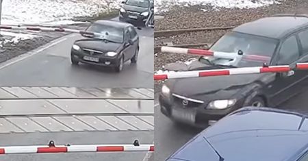 Centymetry od tragedii. Przejechał przez przejazd, nadział się na szlaban