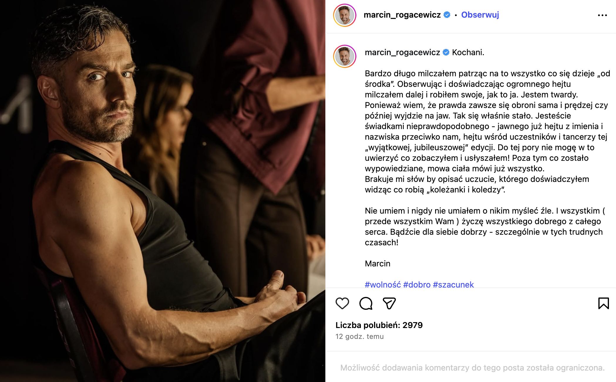 Marcin Rogacewicz zablokował sekcję komentarzy