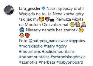 Lara Gessler na Instagramie