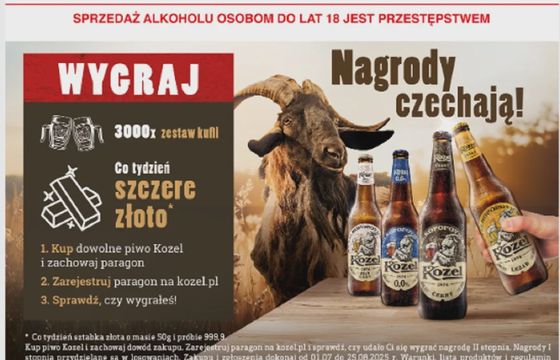 Kozel rusza z loterią paragonową