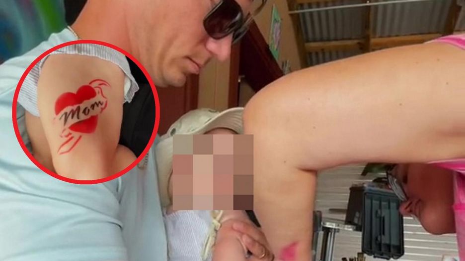 Zabrał synka na tatuaż