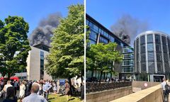 Płonie budynek ministerstwa. Kłęby dymu nad Kopenhagą