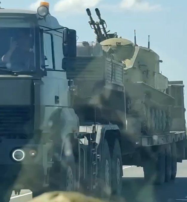 Anti-aircraft BTR-50 on its way to war.