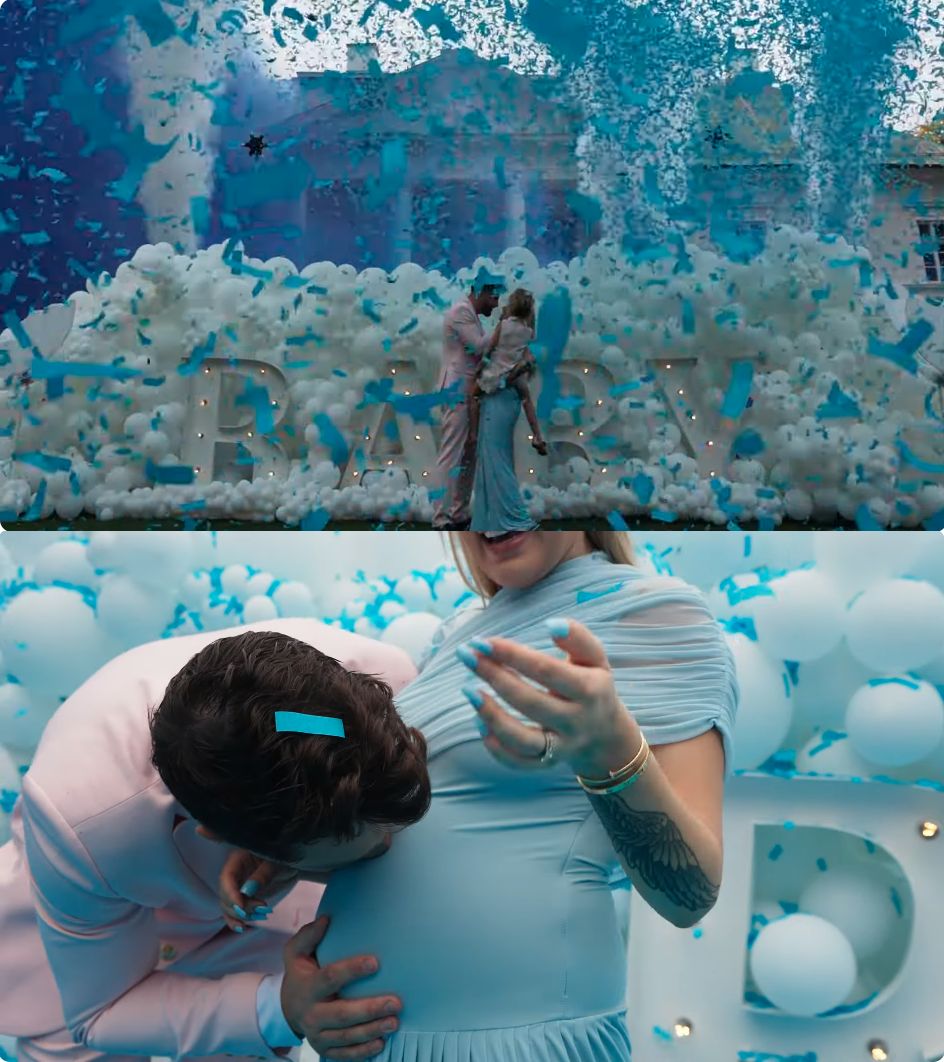 Gender reveal Andziaks i Luki