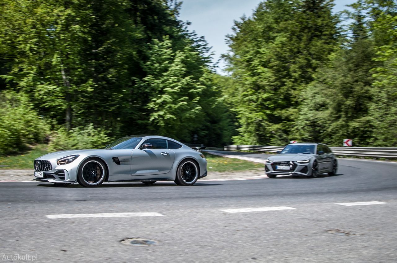 Test: Mercedes-AMG GT R i Audi RS 6 na trasie GSMP Limanowa - wyścig górski!