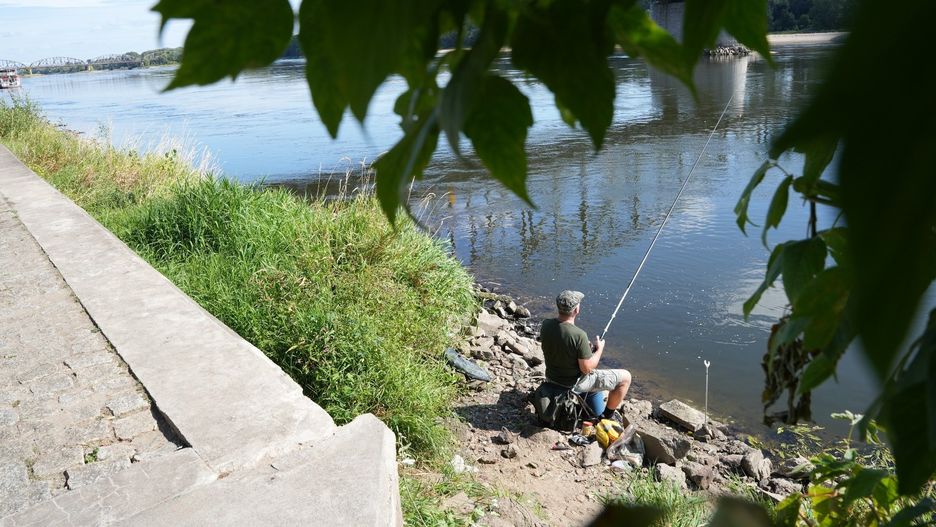 Niski stan Wisły w Toruniu