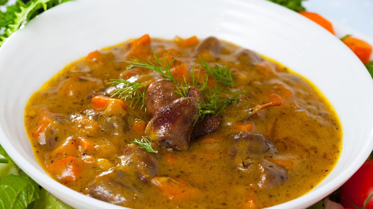 Serca drobiowe w sosie - Pyszności