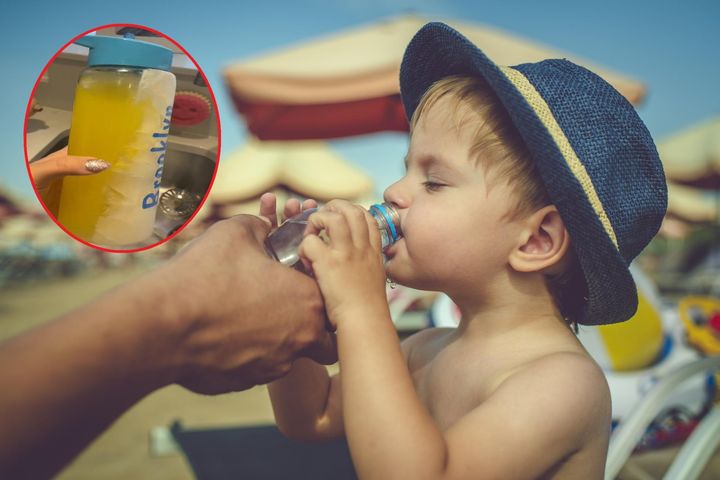 Wystarczy prosty trik z butelką, żeby dziecko się nie odwodniło