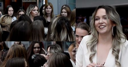 Saszan otoczona przez fanki w TVP (WIDEO)