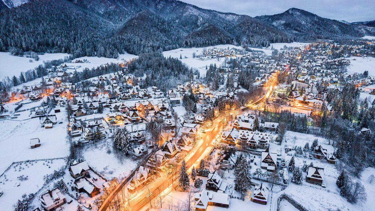 Zimowe Zakopane z lotu ptaka