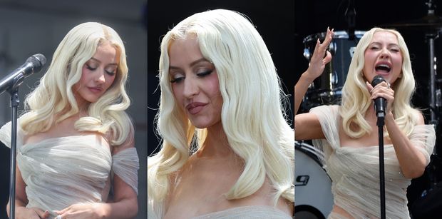 Christina Aguilera zaśpiewała na otwarciu Obama Presidential Center, a internauci dopytują: "CO SIĘ DZIEJE Z JEJ TWARZĄ?" (ZDJĘCIA)