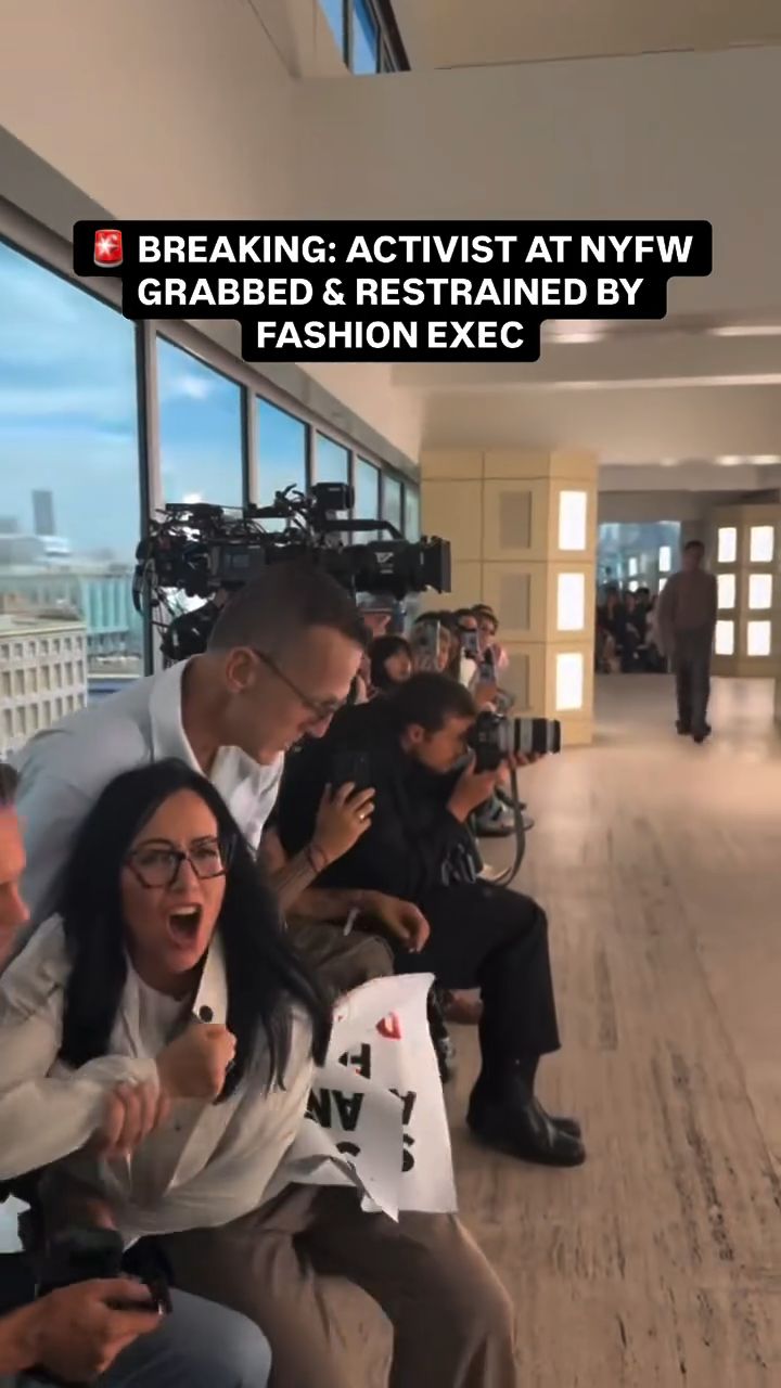 Protest aktywistów na New York Fashion Week