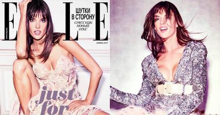 Rozkraczona Ambrosio na okładce rosyjskiego "Elle"