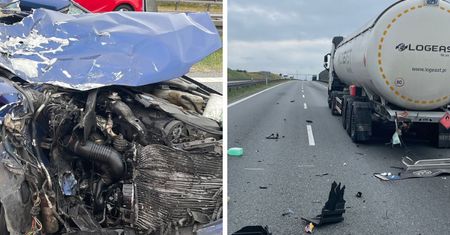 Tragedia na obwodnicy. Z auta niewiele zostało