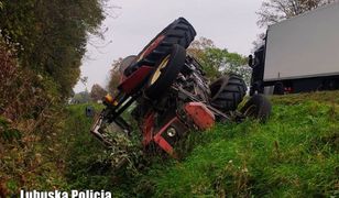 Dachowanie ciągnika. Traktorzysta był pijany