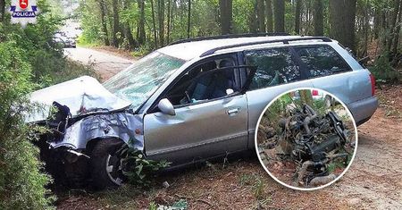 Wiózł syna na pociąg. Po drodze „zgubił” silnik. Był pijany i nie miał uprawnień