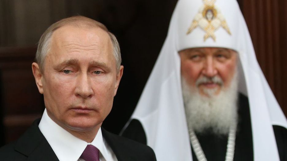 Russian President Vladimir Putin visits the Sretensky MonasteryMOSCOW, RUSSIA - MAY,25 (RUSSIA OUT) Russian President Vladimir Putin (L) and Orthodox Patriarch Kirill (R) seen while visiting the Sretensky Monastery on May 25, 2017in Moscow, Russia.  Newly built temple of the Ressurection of Chhist and the New Martyrs and Confessors of Russian Church was open at the monastery today. (Photo by Mikhail Svetlov/Getty Images)Mikhail Svetlov