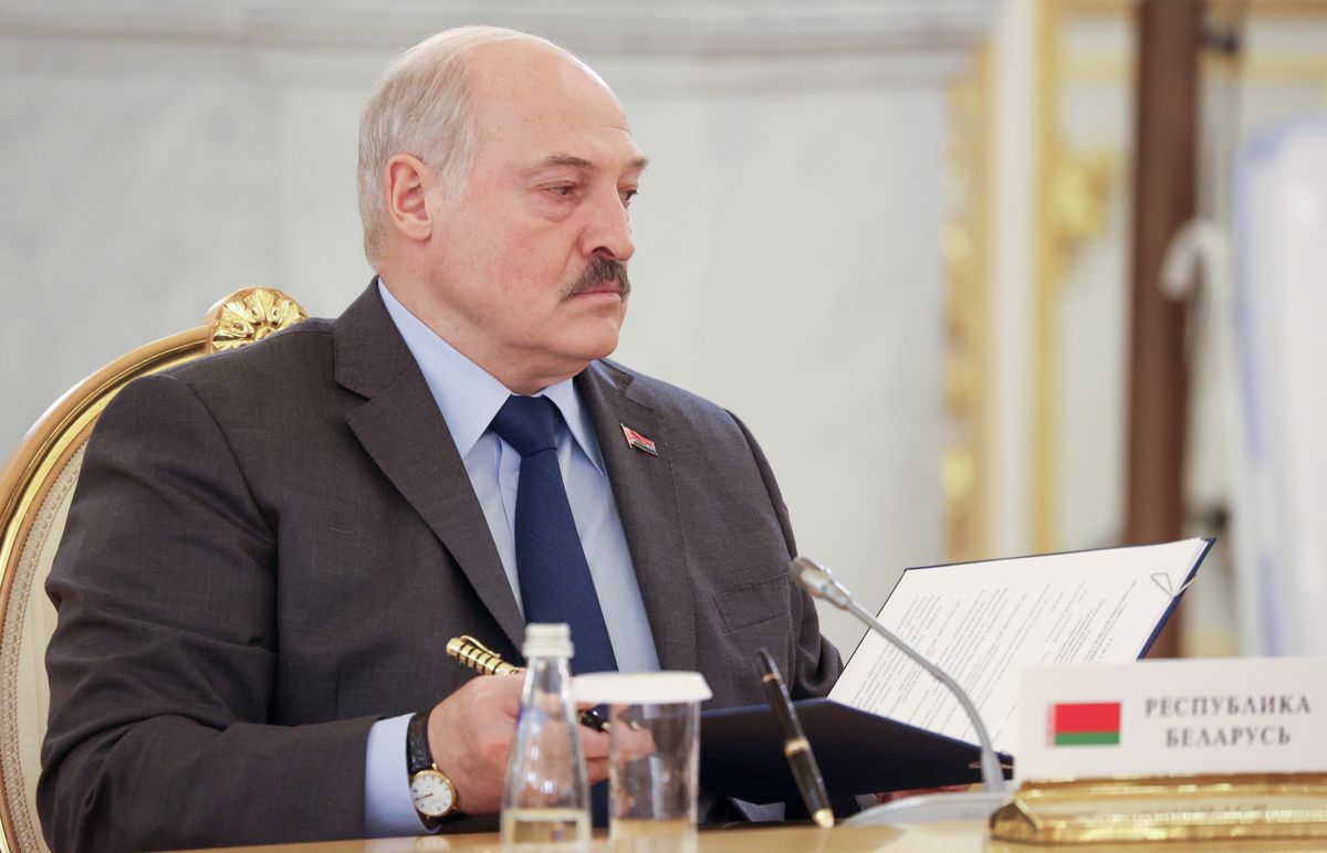 Na zdjęciu Alaksandr Łukaszenka podczas wizyty w Moskwie
