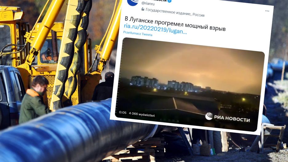 Potężna eksplozja w Ługańsku. Płonie gazociąg 