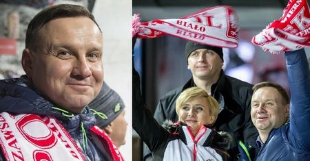 Ziemiec przerwał program w TVP, żeby pokazać... Andrzeja Dudę gratulującego skoczkom