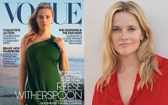 Naturalna Reese Witherspoon spogląda z okładki amerykańskiego "Vogue'a"