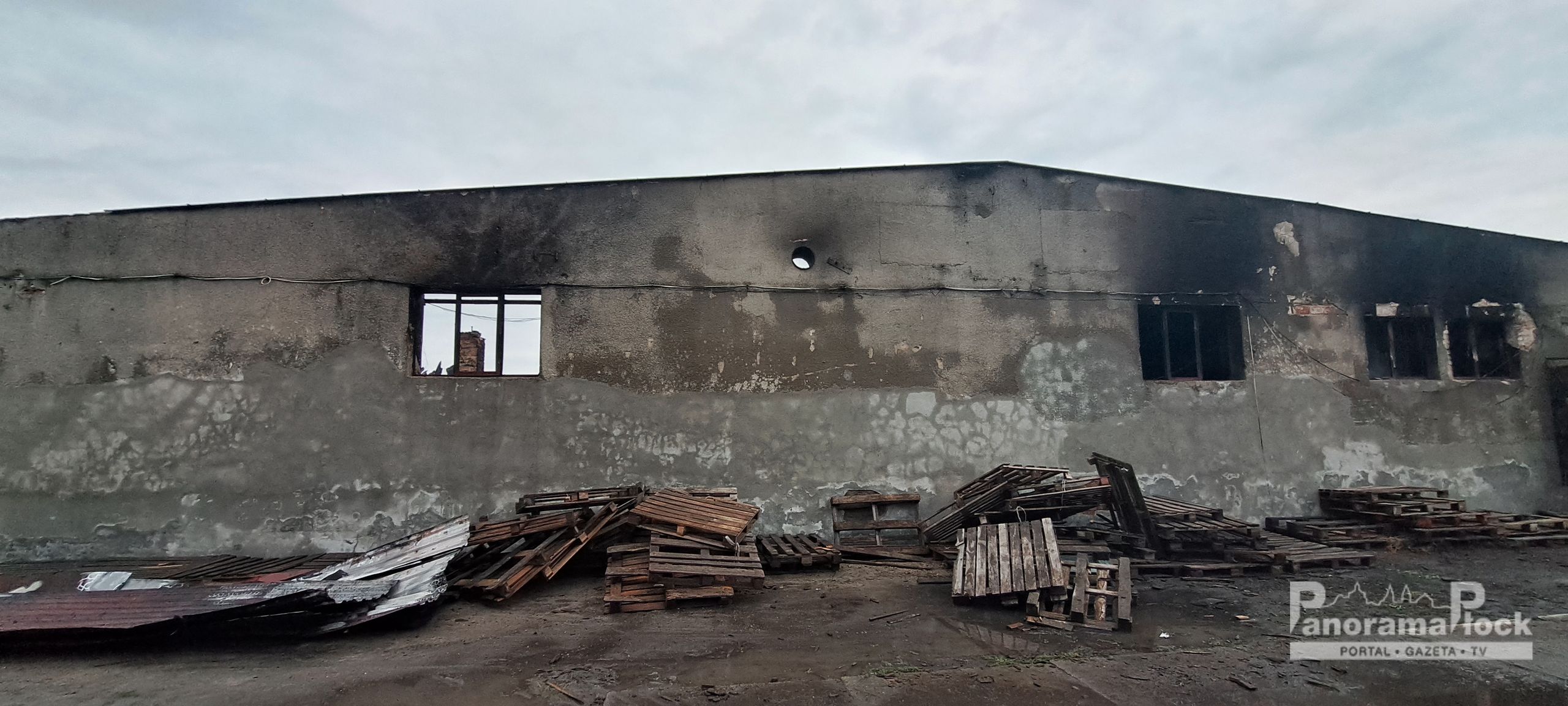 Pożar magazynu zbożowego w Gozdowie 