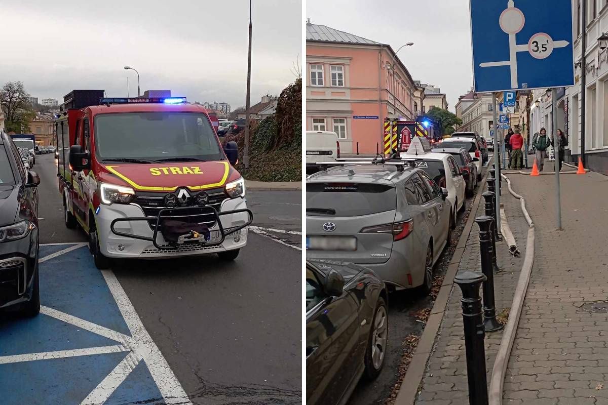Interwencja strażaków z OSP Głusk - Lublin do zalanej piwnicy przy ul. Świętoduskiej