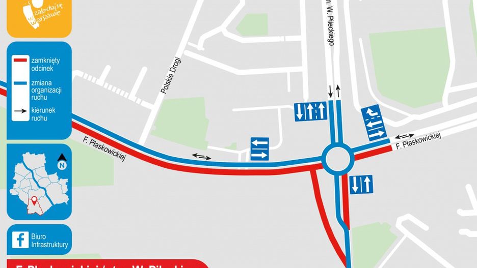 Warszawa. Zmieni się organizacja ruchu na Wawrze i Ursynowie