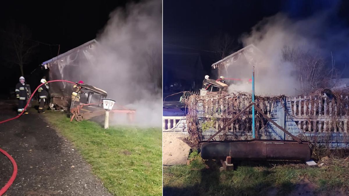 Paliła się przyczepa kempingowa