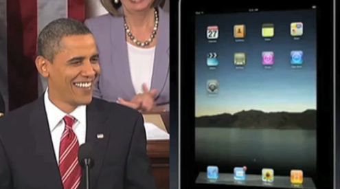 Barack Obama w roli Steve Jobsa, czyli śmieszne filmy i grafiki związane z iPadem