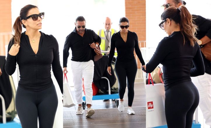 Eva Longoria z mężem opuszczają Wenecję