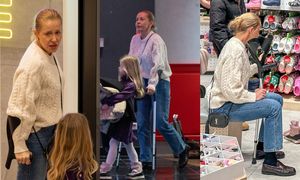 Naturalna Katarzyna Warnke buszuje po centrum handlowym O KULACH z 6-letnią córką (ZDJĘCIA)
