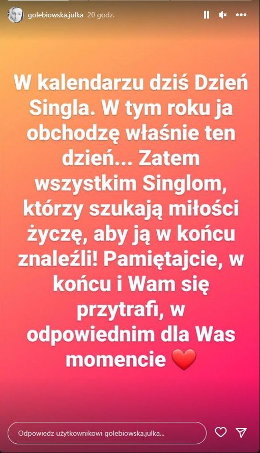 Julia ze "Ślubu od pierwszego wejrzenia" ogłosiła rozstanie