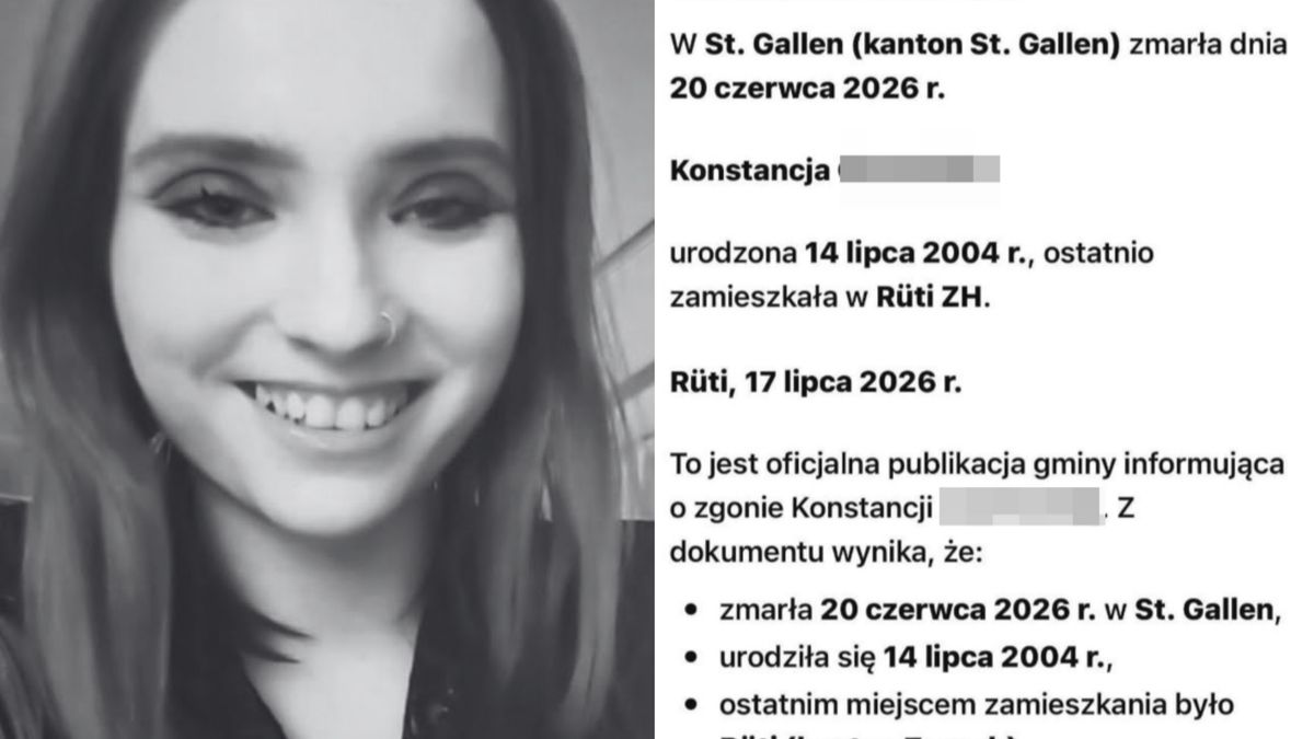 Nie żyje 21-letnia Konstancja.