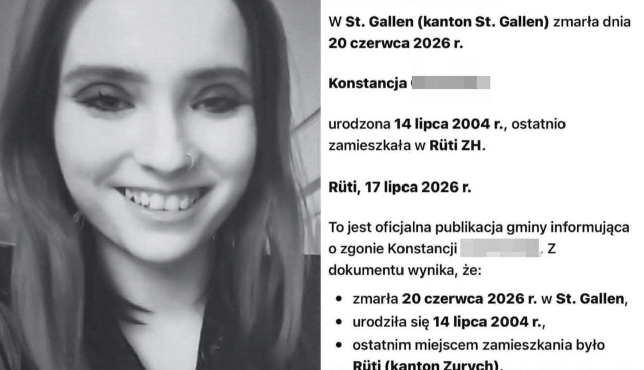 Konstancja nie żyje. Miała być z chłopakiem. Tragedia w Szwajcarii