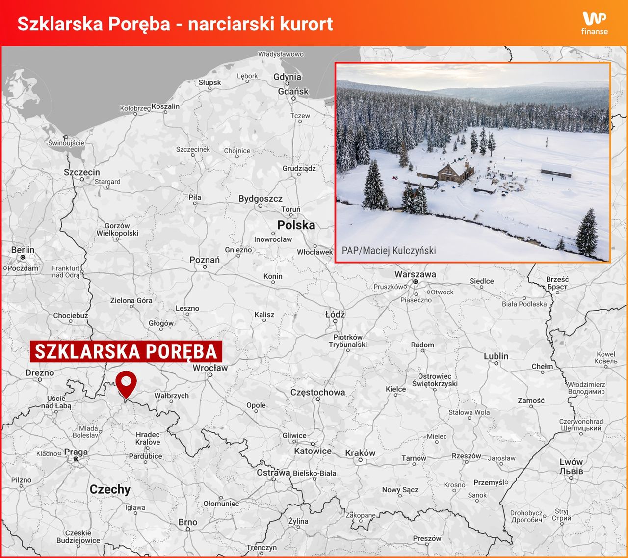 Szklarska Poręba jest położona przy granicy z Czechami