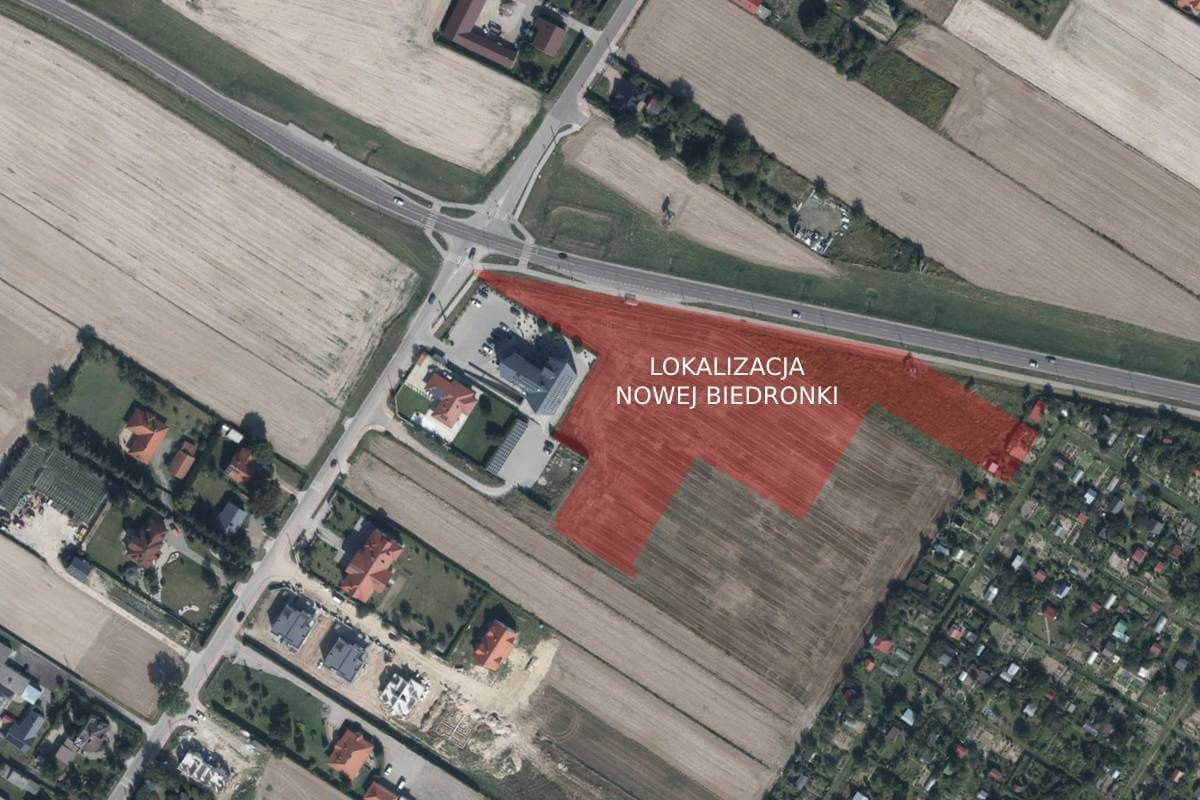 Lokalizacja nowej Biedronki przy al. Jana Pawła II w Świdniku