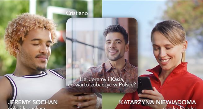 Jeremy Sochan i Katarzyna Niewiadoma w kampanii promującej Polskę