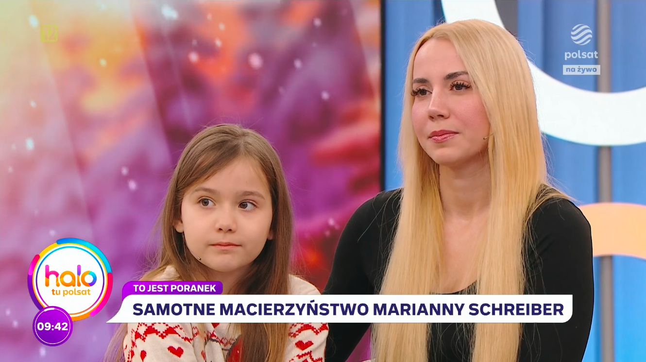 Marianna Schreiber pojawiła się z córką w "Halo tu Polsat"