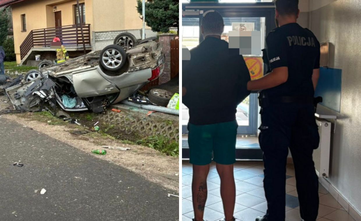 Pijany i pod narkotykami: 23-latek wjechał w dom – trzy osoby ranne, areszt na trzy miesiące