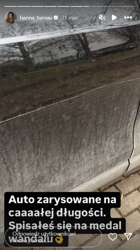 Hanna Turnau pokazała zarysowane auto