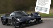 Aston Martin Valkyrie to worek bez dna. Koszty serwisowania zwalają z nóg