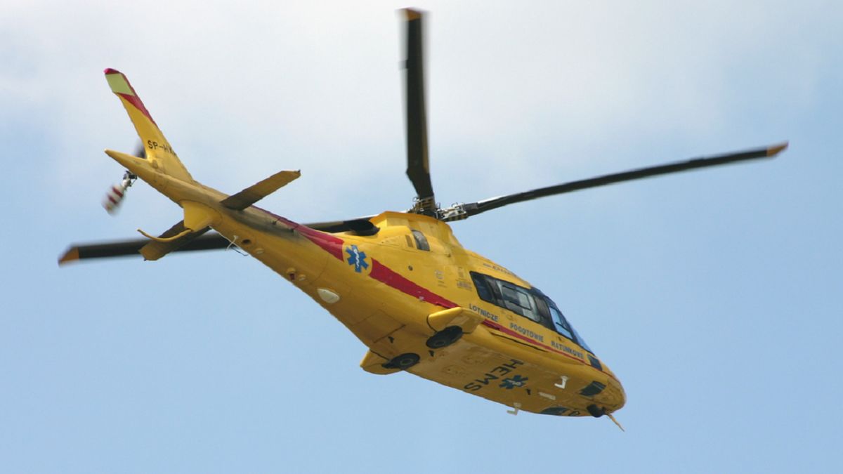 Do wypadku wezwano śmigłowiec.