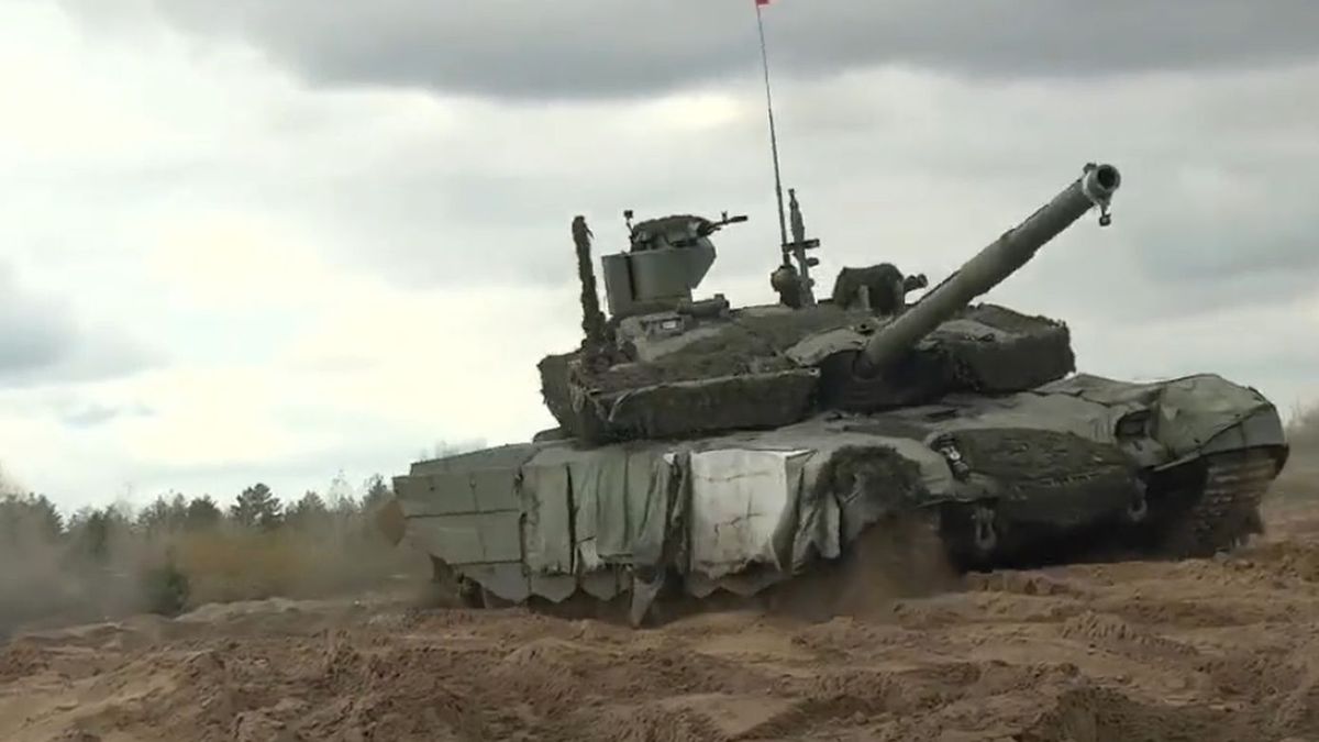 T-90M podczas ćwiczeń