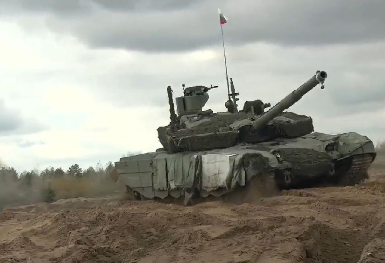 T-90M during exercises