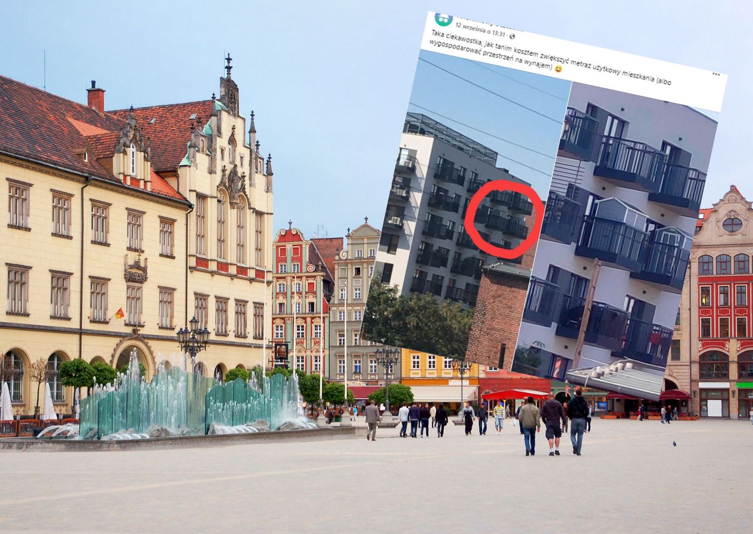 Kuriozalny widok we Wrocławiu. Postawili to na balkonie