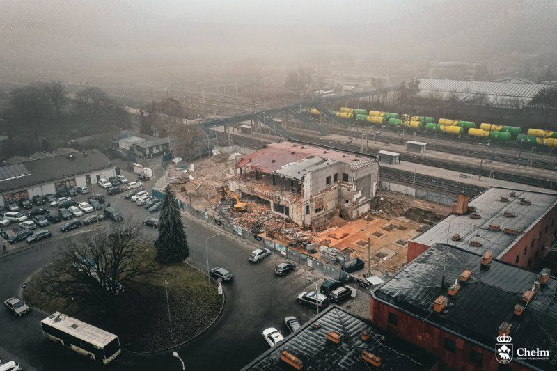 Trwają prace nad budową nowego dworca PKP w Chełmie