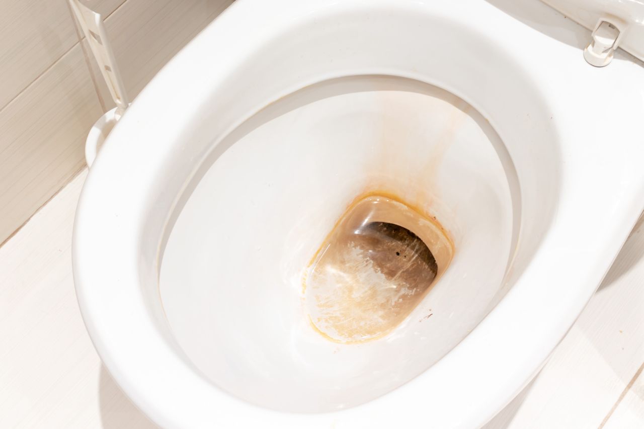 Stains in the toilet can be removed using home methods.