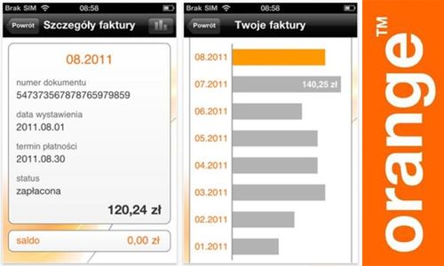 iCare - dostęp do konta Orange z poziomu telefonu