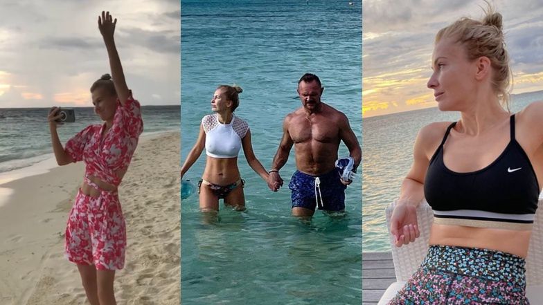 Edyta i Cezary Pazurowie na Malediwach